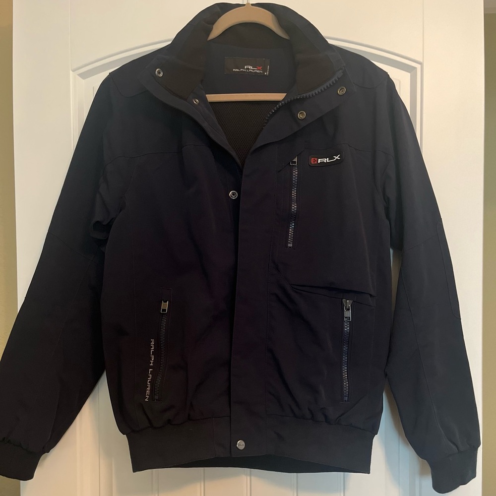 Men’s Ralph Lauren-RLX-Medium Fitted Weatherproof Jacket in Blue